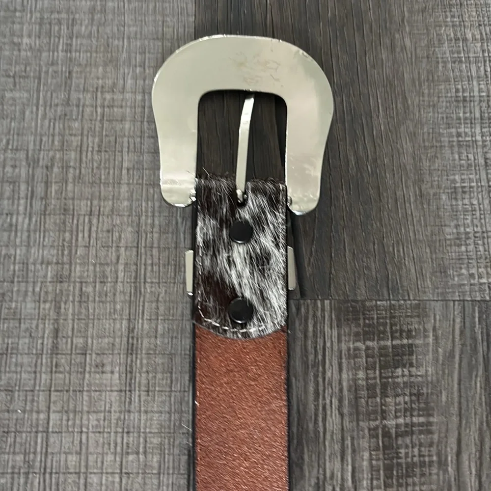 Ranger Belt Company Geniune Leather & Cowhide Embellished Size 36 Belt - Picture 8 of 11